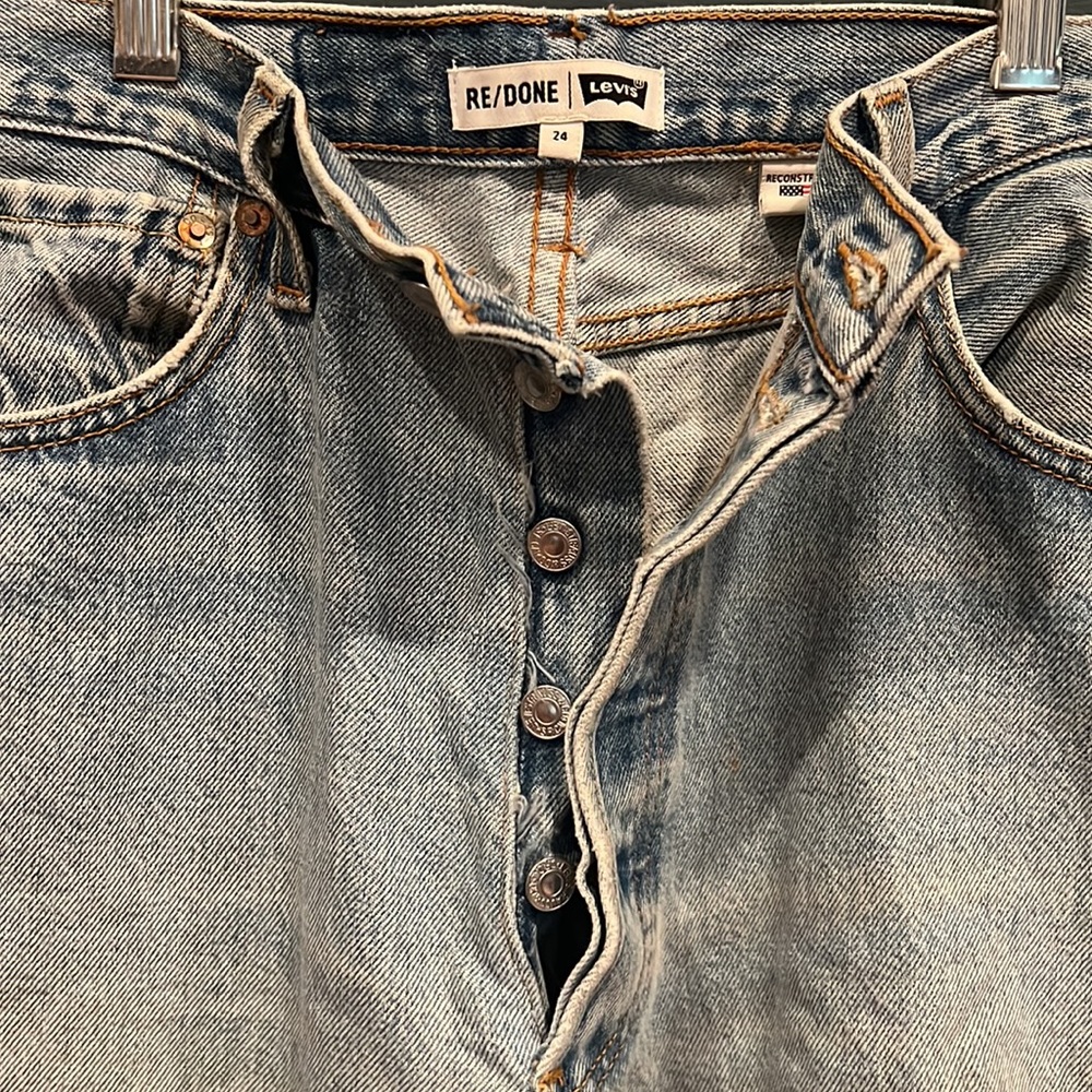 High rise, button fly Levi’s Re/Done